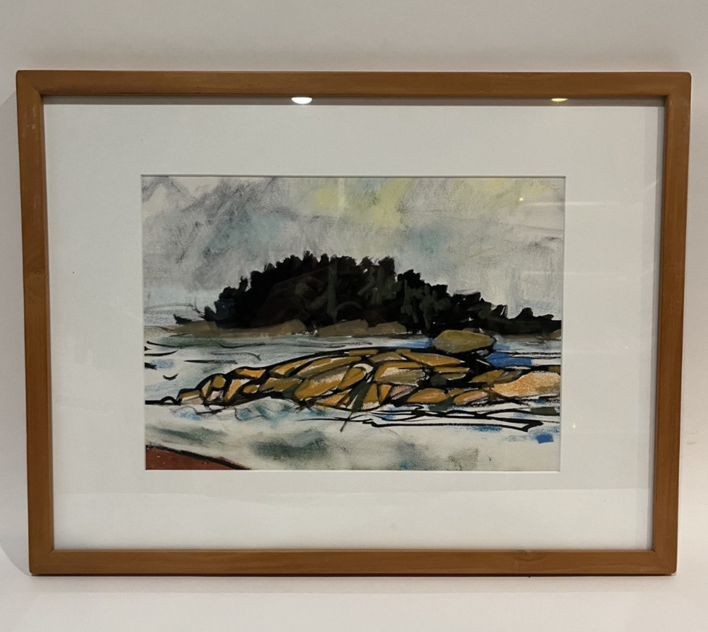 Jim Miller-Melberg, American (1929-2017) „Destination“ Watercolor Painting