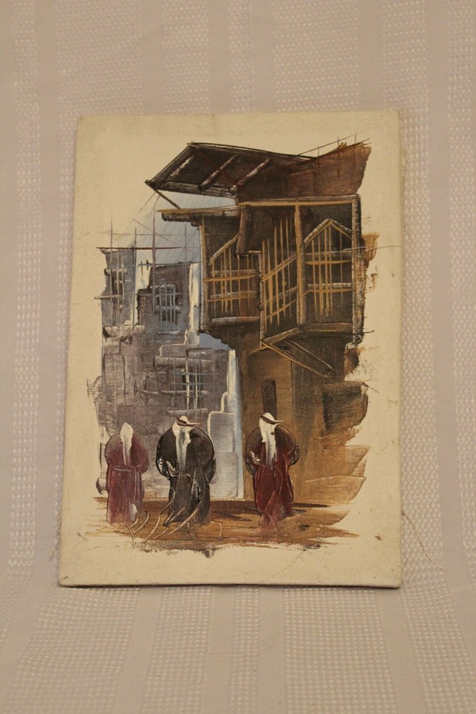 Egyptian Street Painting 11.5 in x 8 in oil on canvas