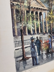 Original Watercolor Paris Rue Royale La Madeleine Signed unframed 8″x12″
