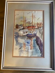 Vintage Mark Pike „Summer Sketch“ – Watercolor Painting – Signed And Framed