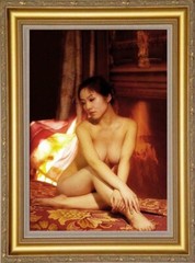 Handmade Original Oil Painting art chinese female nude girl on canvas 24″x36″