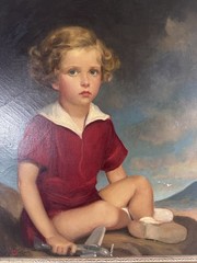 Original Portrait Painting By Penrhyn Stanlaws Called “The Age Of Innocence”