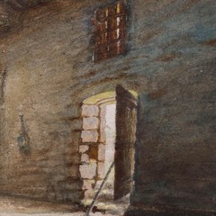 Tom Whitehead – Mid 20th Century Watercolour, In the Hay Barn