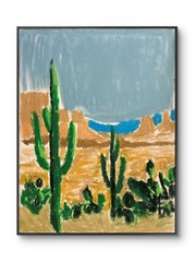 Contemporary Desert Art Original Wall Art 11 by 14 Canvas