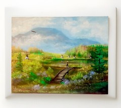 “ PEACE IN THE VALLEY” 18X20 Acrylic Art Painting By R. L. Wright