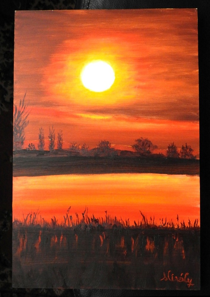 „Lake of the Sun“ Oil painting on fiberboard 2009