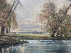 George Davidson Scottish Aberdeen River Landscape Early 20th Century