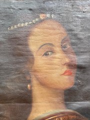 Antique Spanish Colonial Oil Painting — “Santa Susana” Virgin Martyr Original