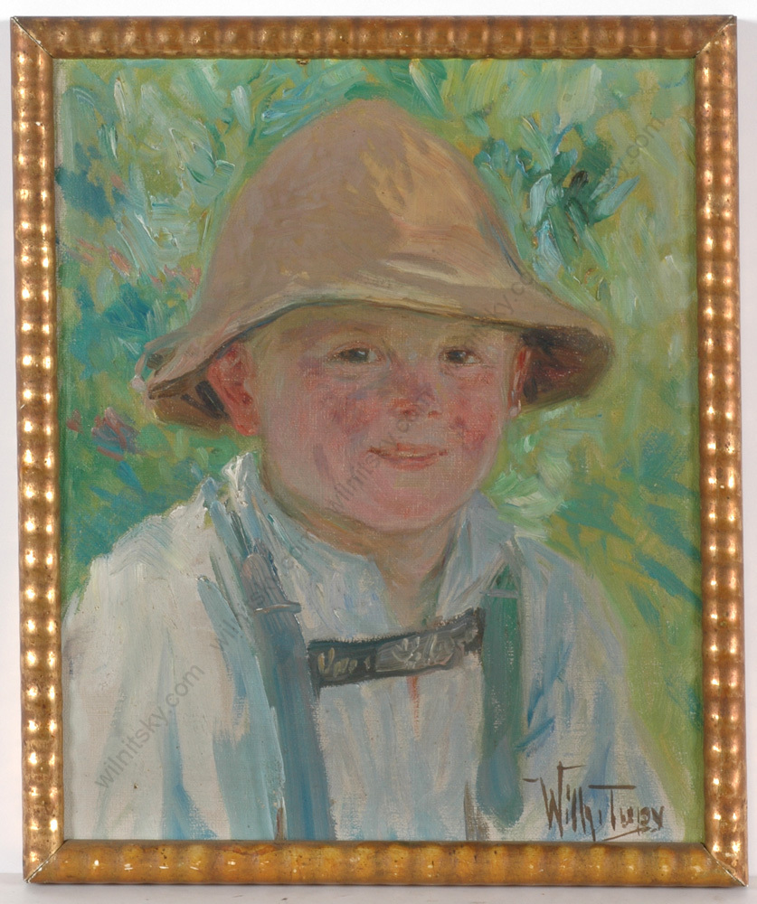 Wilhelm Tupy (1875-1972) „Austrian Peasant Boy“, Oil on Canvas, ca.1920