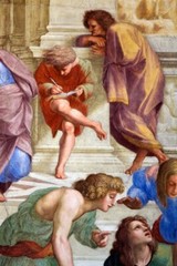 Portrait painting school of Athens