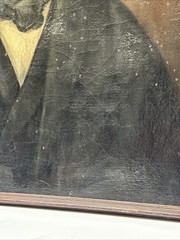 ANTIQUE PAINTING PORTRAIT MAN MEN 18TH TO 19TH CENTURY AMERICAN HEIRLOOM AS IS