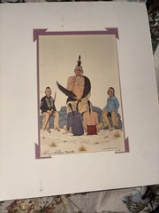 Loren Pahsetopah „Things To Be Remembered“ 1990 NATIVE AMERICAN ART 5 By 7.5