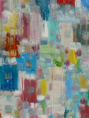 END OF THE ROAD abstract new original 8×10 canvas oil painting signed Crowell
