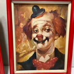Lot of 2 Julian Ritter Clown Art Prints Framed 14″ x 11″