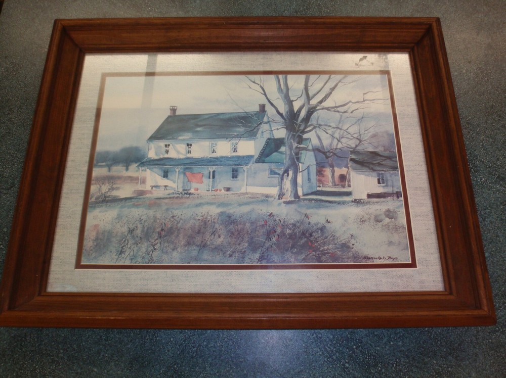 Runulph Bye Watercolor Painting “Country House” Framed Print Country Living!