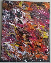 Abstract original painting acrylic on canvas 16X20