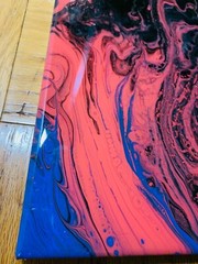 Abstract Fire Painting – Resin Sealed ClearCoat – 11 x 14 Inches – Original