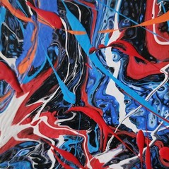 4”x4” Original Abstract Acrylic Painting, By ShineGoldenArt