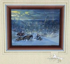 Merlin Little Thunder Original Painting Native American Indian Road Interstate