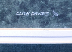 CLIVE DAVIES: 1996, Original Watercolor PTG, „Morning Run,“ Framed-Matted-Signed