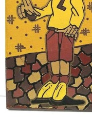 GRAFFITI LEGEND LAVA I & II aka STRAIGHTMAN URBAN STREET ART FIGURE CANVAS OOAK