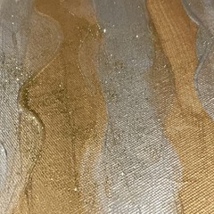 Hand made gold and silver art on canvas – one in a kind