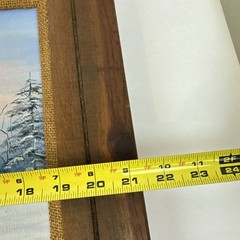 Evening Snow vintage oil painting signed 1993 barn moonlight landscape winter