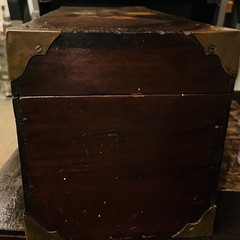 Original Norwegian Handmade Wooden Sewing and Knitting Chest, Traditional Painti
