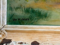 Huge William W Jones (1886-1947) „Expansive Landscape“ Oil Painting – Framed