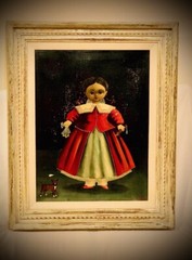 AGAPITO LABIOS (Mexican, 1898-1996) Original Oil on Canvas Portrait of Girl: