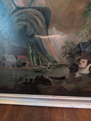 1931 Large Surrealist Impressionist Realist Signed Oil Painting Framed 41″X37.5″