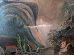 1931 Large Surrealist Impressionist Realist Signed Oil Painting Framed 41″X37.5″
