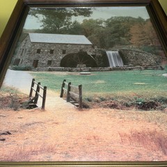 Old Grist Mill Picture 19 Inches By 23.5 Inches
