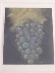 Carol Anthony Original Oil Crayon „Cambrian Grapes“