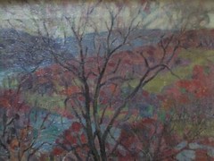 ANTIQUE IMPRESSIONIST PAINTING CHUNKY BUTTERY OIL ON CANVAS 1920’S PLEIN AIR OLD
