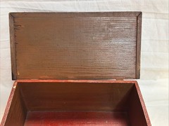 Signed David Ellinger Folk Art Miniature Chest Hand Painted, RARE