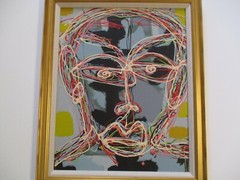 20″ TSS PAINTING CONTEMPORARY MODERNIST AMERICAN ABSTRACT PORTRAIT POP ART FACE