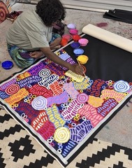 Dora Mbitjana 💕Aboriginal Art COA Supplied. 203cm X 93cm DM31M-A
