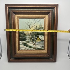 Phillip Cantrell Winter Oil Painting 8X10 Winter Landscape Framed Signed Canvas