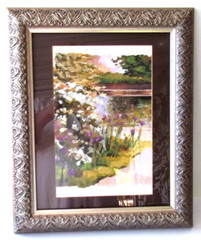 Framed Landscape Impressionist / Oil Print / plein air