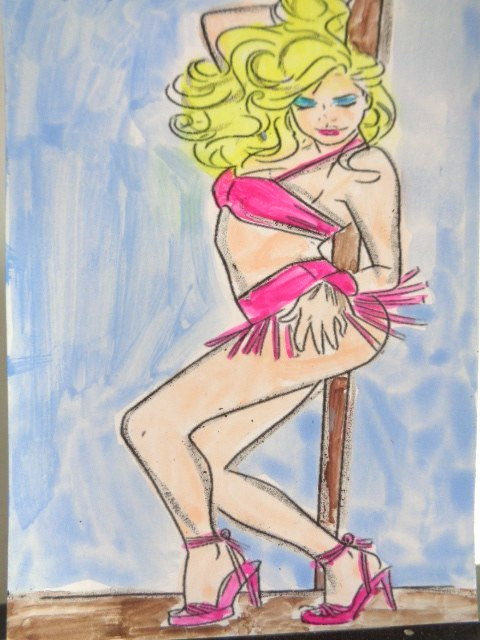 ATC ACEO Women In Art – DANCER Abstract Art