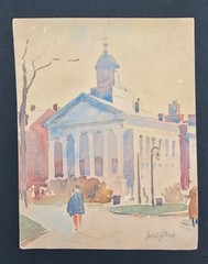 C1935 Philadelphia Pennsylvania Artist John Dull. Impressionist W/C . Signed