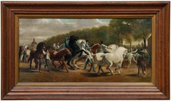 After Rosa Bonheur – Framed Late 19th Century Oil, The Horse Fair