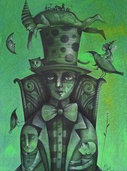 Acrylic/Canvas Carlos Cesar cuban Beautifull Art 100x80cm T:“Secretos del.mago“