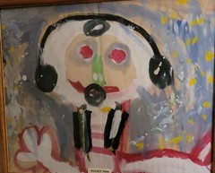 1969 Apollo 8 & 9 missions inspire „Rocketman“ Original Painting tempra on paper