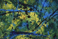 62”x40” Pollock/Richter style canvas painting Acrylic,Abstract, Modern,X Large
