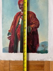 Vintage Contemporary Acrylic Canvas Painting Portrait Indian Girodet-Trioson