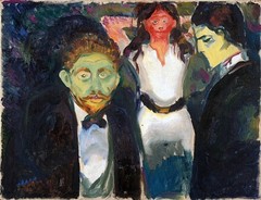 Edvard Munch Jealousy Painting Reproduction – Giclee Canvas/Paper/Stretched
