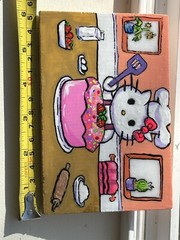 Hand Patient Hello Kitty Santorini Stone Tile