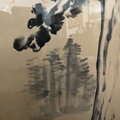 Original Signed Chiura Obata Watercolor on Paper (1925–1949) Framed Under Glass